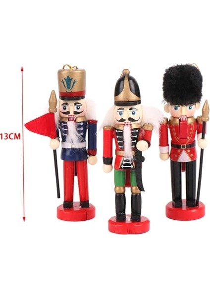 Nutcracker Premium Ahşap Fındıkkıran Asker Figürleri (6'lı), 13 cm fiyatları