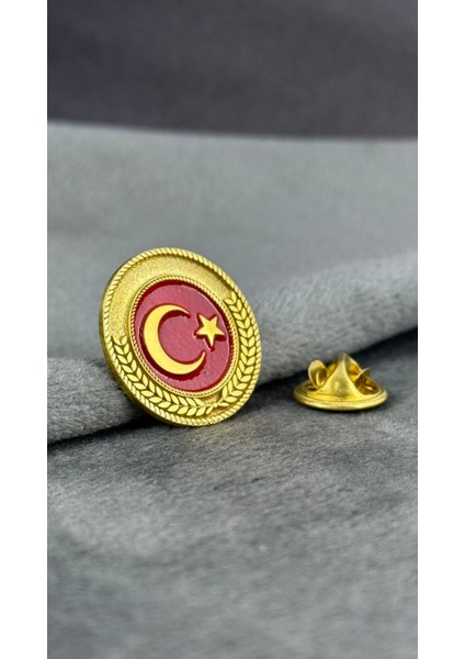Ay Yıldız Çelenk Altın Kaplama Yaka Rozeti fiyatları