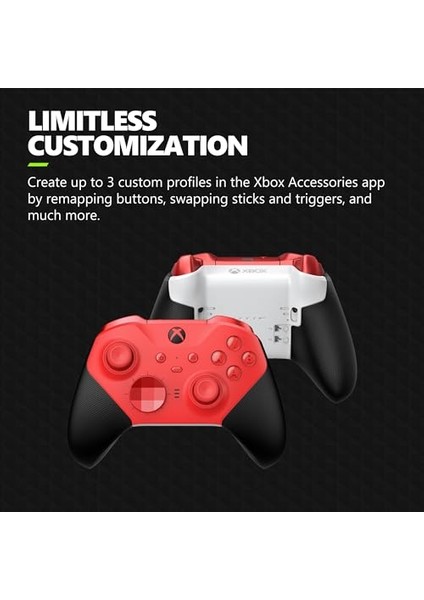 Xbox Elite Series 2 Core Wireless Gaming Controller – Red – Xbox Series X|s, Xbox One, Windows Pc, A