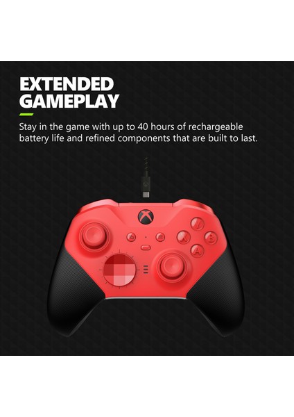 Xbox Elite Series 2 Core Wireless Gaming Controller – Red – Xbox Series X|s, Xbox One, Windows Pc, A
