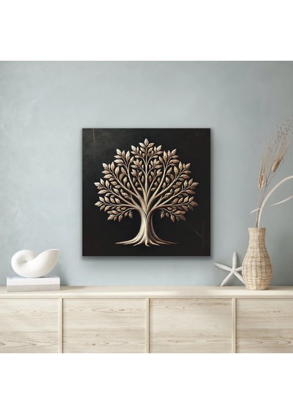 Bronz Ağaç Kanvas Tablo 60X60CM fiyatları