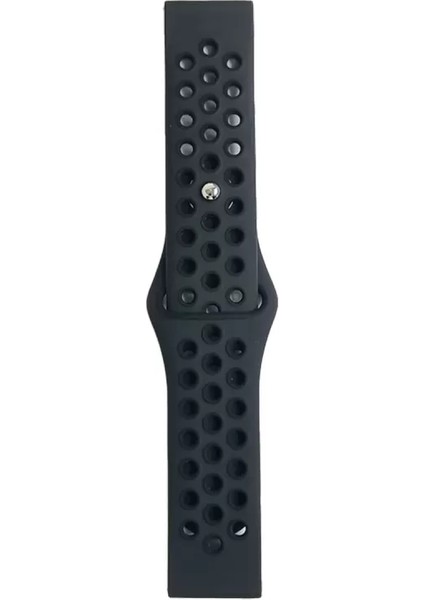 Bezos Watch 20MM Uyumlu Spor Delikli Kordon - Siyah-Füme Fiyatı