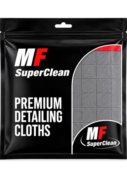 MF SuperClean Tüy Bırakmayan Microfiber Carbon Cam Bezi - Karbon Cam Bezi - 400 GSM - 40 x 40 cm