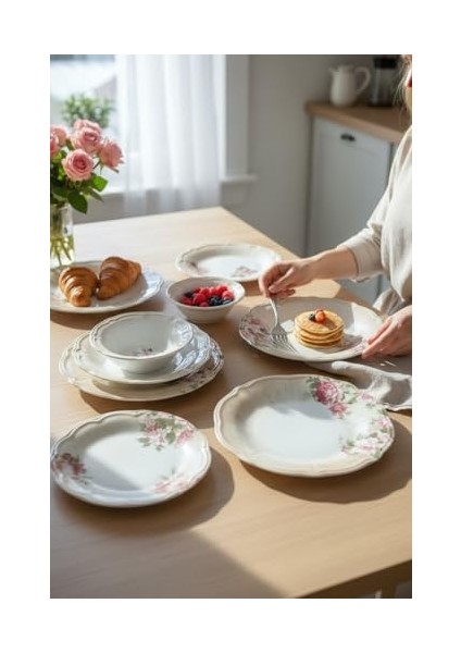 Porselen Rosey 24 Parça Yemek Takımı fiyatları