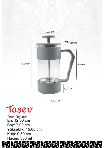 Gift French Press 350 ml Gri fiyatları