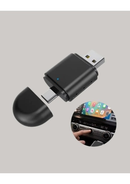Kablosuz Carplay ve Android Auto Dönüştürücü – Usb-A & Type-C Girişli Akıllı Adaptör fiyatları