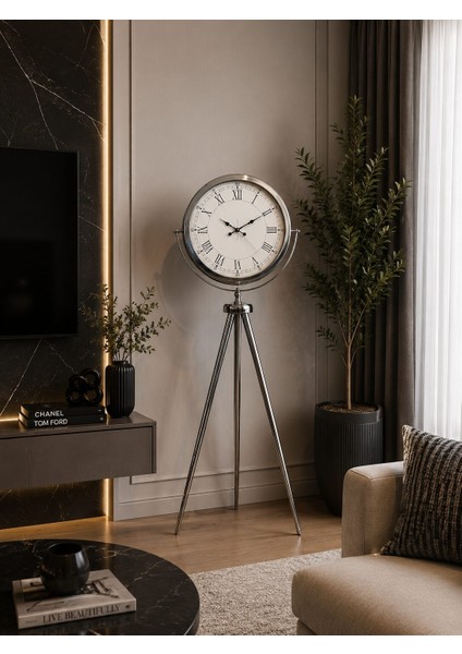 Krom Asalet 150 x 45 cm Tripod Ayaklı Saat fiyatları