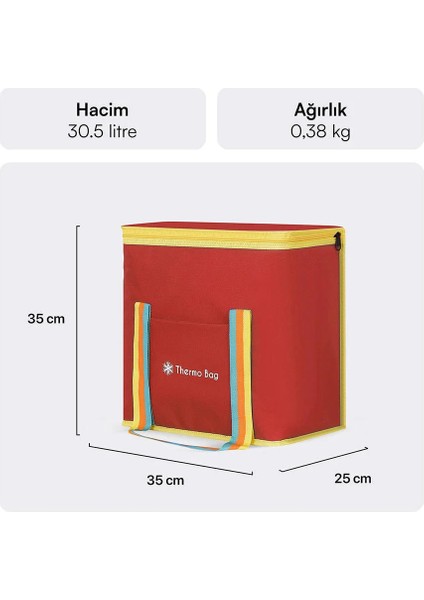 3 Adet Mack MCB-002 Termos Çanta Kırmızı 30.5 Litre fiyatları
