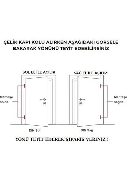 Mat Siyah Çelik Kapı Kolu Osmanlı Aynalı Daire Giriş Kapı Kolu Sağ Aşağı Basar 1 Adet Tek Yön fiyatları