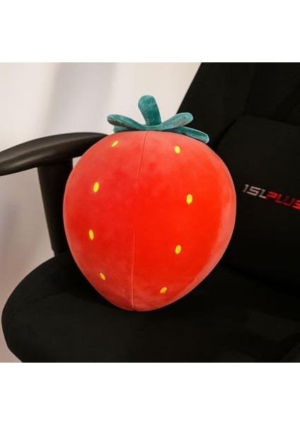 33 cm Kırmızı Çilek Figürlü Puffy Kırlent Yastık modelleri