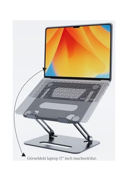 Basic2 Alüminyum Ergonomik Ayarlanabilir Macbook Notebook Standı 1 modelleri