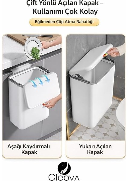 Lt Pp Malzeme Mutfak Tezgah Üstü ve Dolap Askılı Çöp Kovası fiyatları