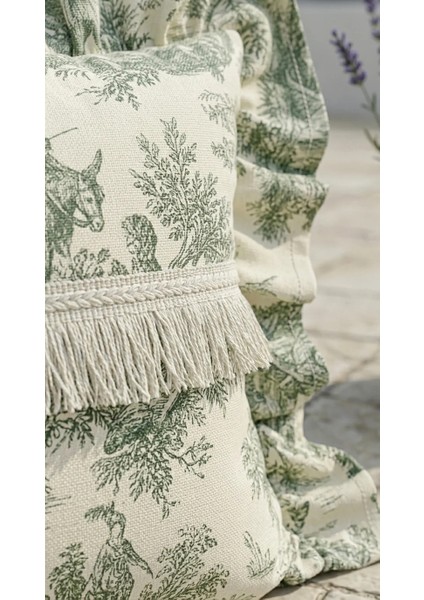 Toile Verde Ruffle Yastık modelleri