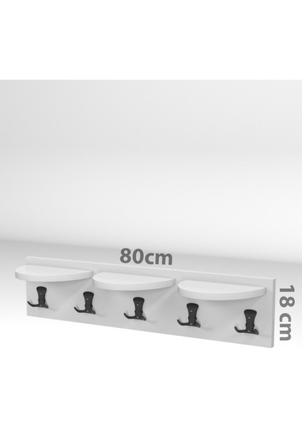 Üst Raflı Duvar Askılığı Bej 80 cm fırsatları