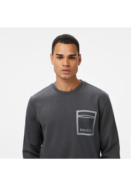 Classic Fit Men's Grey Sweatshirt fırsatları