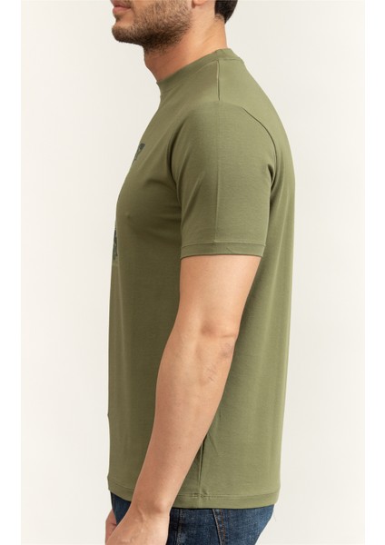 Men's Crew Neck T-Shirt Green modelleri