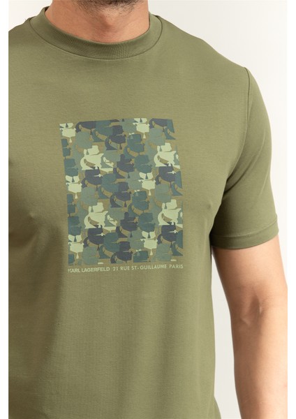 Men's Crew Neck T-Shirt Green indirimleri