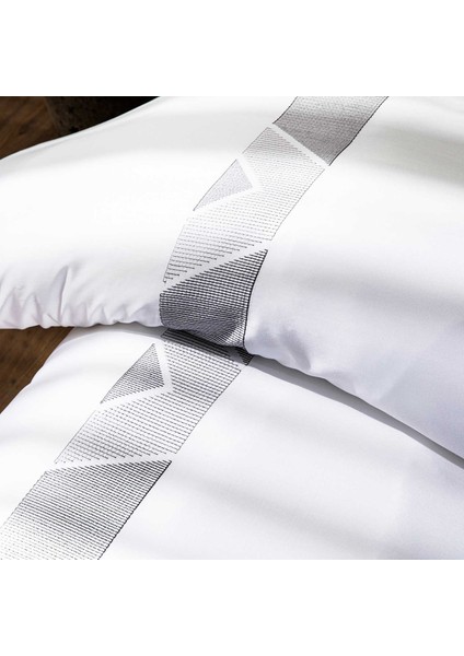 Free Bamboo King Size Duvet Cover Set 230X220 cm White/grey fırsatları