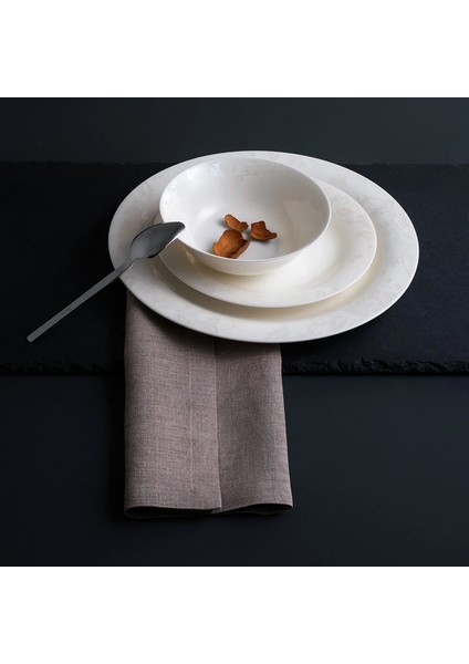 Lily 24-Piece 6-Person Bone Dinnerware Set - White indirimleri