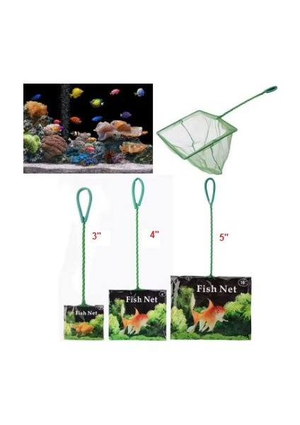 Akvaryum Balık Yakalama Kepçesi 3 Inç 7 cm modelleri
