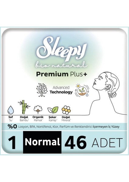 Zenviaa Mey Ithalat® Bio Natural Premium Plus Mega Normal Ped 46 Adet ZNV20296545