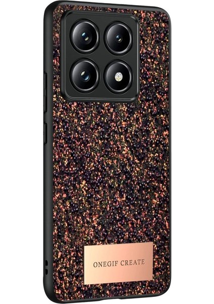 Onegif Xiaomi Mi 14T Pro Bright Simli Kapak - Derin Mor -Hcb modelleri