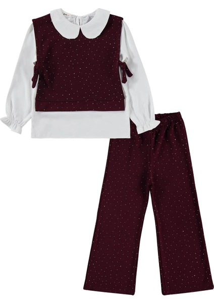 Collared Set 6-9 Years - Burgundy indirimleri