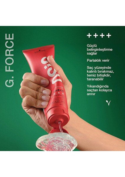 G. Force Strong Control Gel Strong Hold Hair Gel 150 ml modelleri