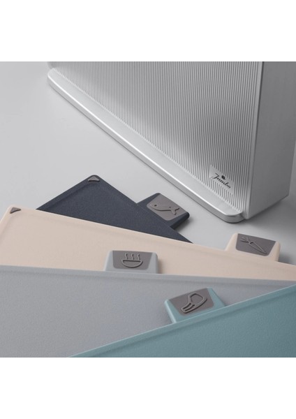 Smart Grey 4-Piece Cutting Board Set With Stand - Grey fırsatları
