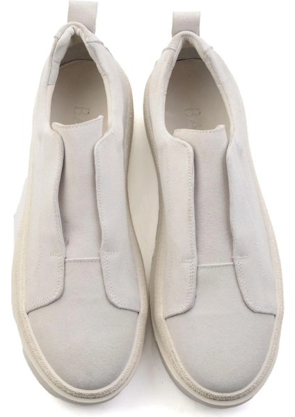 White Genuine Leather Men's Sneakers E01549000402 fırsatları