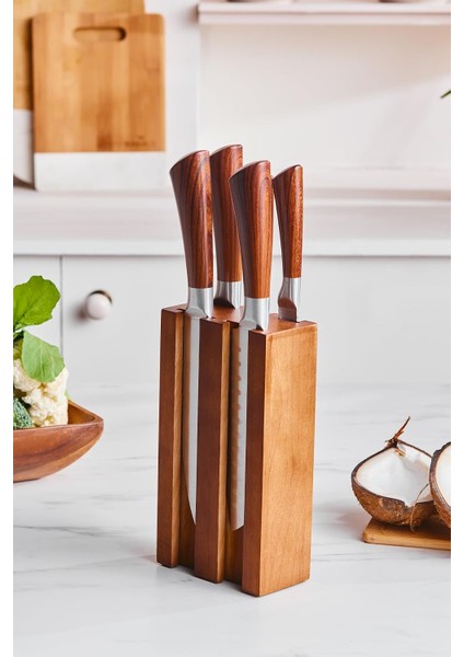 Tr Formal 6 Parça Ahşap Standlı Bıçak Seti Wood modelleri