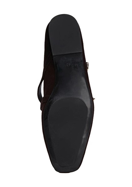 Dark Brown Suede Ballet Flats indirimleri