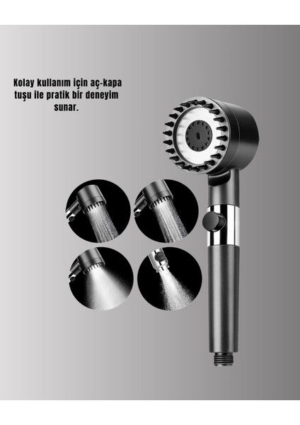 Mey Ithalat® Plastik Duş Başlığı Filtreli