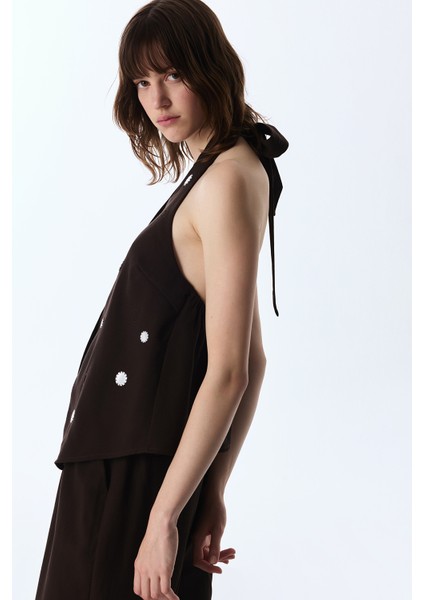 Contrast Accessory Detail Vest modelleri