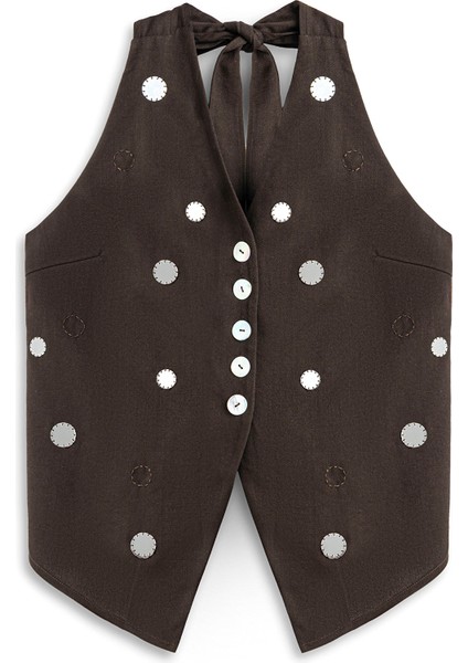 Contrast Accessory Detail Vest indirimleri