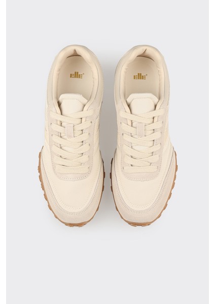 Ecru Leather Women's Sneakers fırsatları