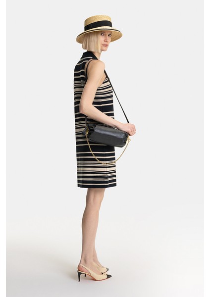 Black-Gold Sleeveless Dress fiyatları