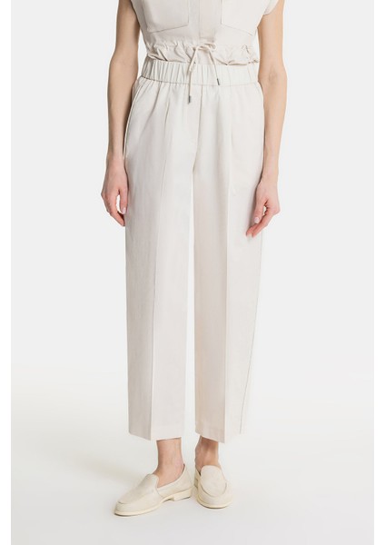 Vakko By Peserıco Beige Loose-Fit Trousers fiyatları