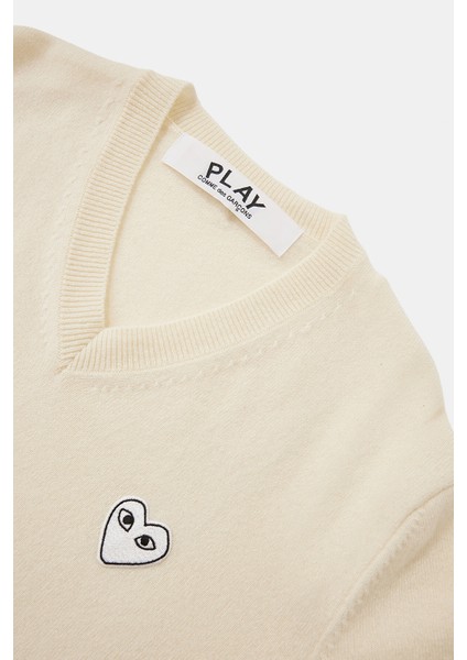 Comme Des Garcons Play Beige Sweater modelleri