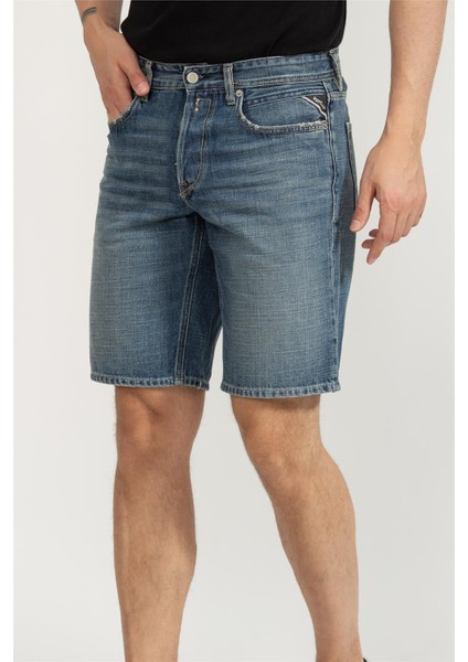 Grover Short Straight Men's Bermuda Shorts Blue fiyatları