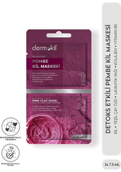 Dermokil Detoks Etkili Pembe Kil Maskesi 2x 7.5 ml fiyatları