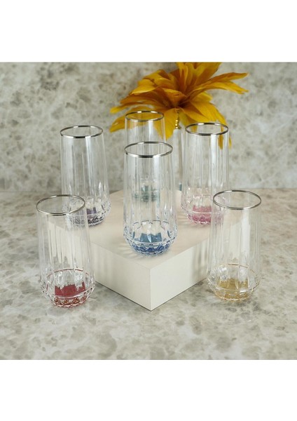 Aryıldız Fiona 6'lı Meşrubat Bardağı Platin 300 ml modelleri