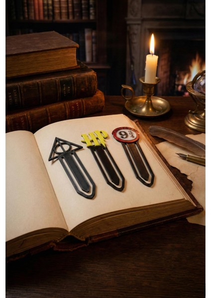 Harry Potter Temalı Kitap Ayracı, 3'lü Set modelleri