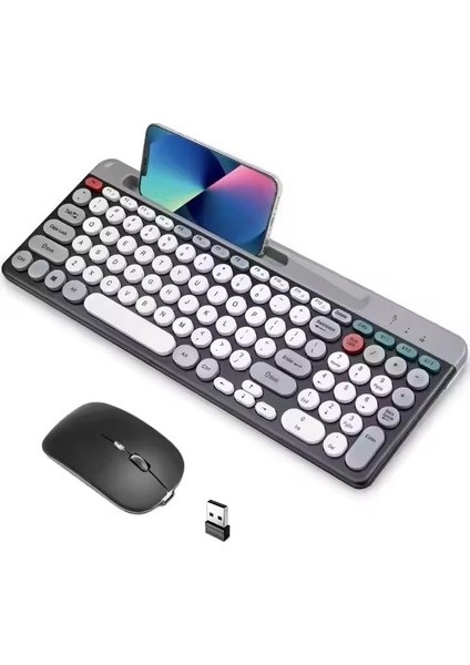 Kablosuz Gaming Klavye Mouse Seti 2.4g, 79 Tuşlu Kompakt Oyuncu Klavyesi ve Mouse Combo fiyatları