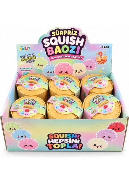 Çin Mantısı Baozi Simli Sürpriz Squishy Kutu Yumuşak Sıkılabilir Sevimli Oyuncak fiyatları