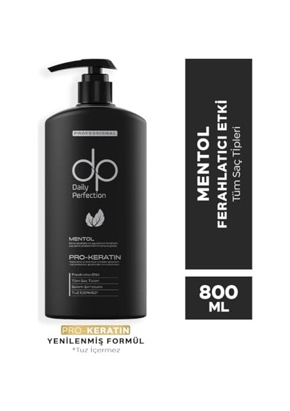 Dp Daily Perfection Mentol Tuzsuz Şampuan 800 ml fiyatları