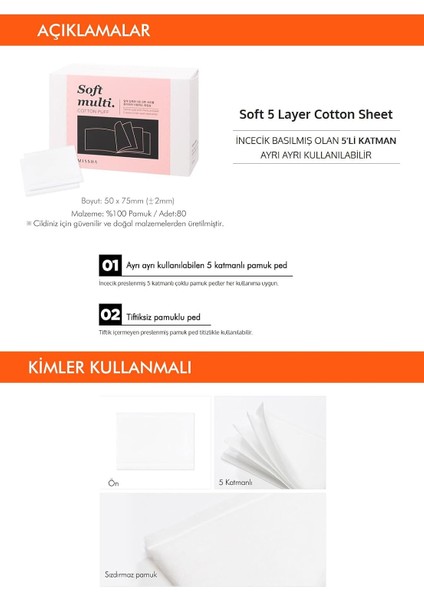 Soft 5 Layer Cotton Sheet (80ADET) 80ADET modelleri