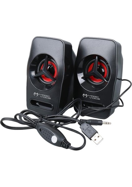 Magicvoice T-19 1+1 USB Pc Mini Hoparlör - Speaker (2*3 Watt - 4 Ohm) fiyatları