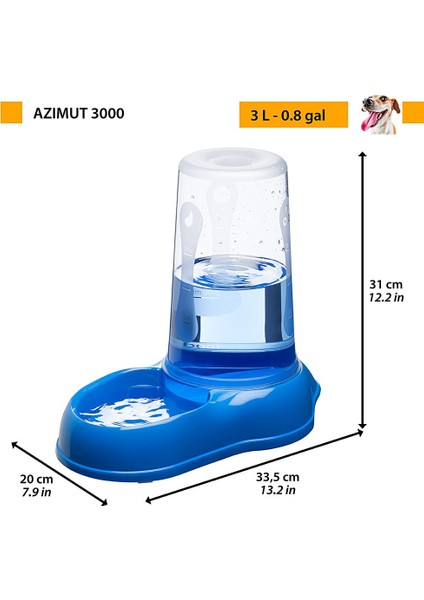 Ferplast Azimut 3000 Saklamalı Mama ve Su Kabı, Standard fiyatları