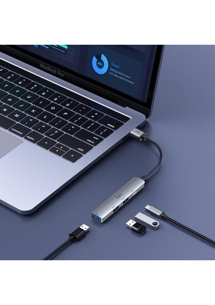 Usb-A 4 Portlu USB 3.0 / USB 2.0 Çoklayıcı Dönüştürücü Hub